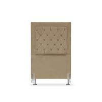Cabeceira De Cama Box Solteiro 90 Cm Baronesa - Bege Escuro - 2