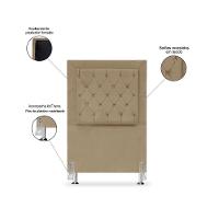 Cabeceira De Cama Box Solteiro 90 Cm Baronesa - Bege Escuro - 3