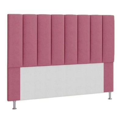 Cabeceira Estofada Cama Box Solteiro 90 Cm Carla - Rosa