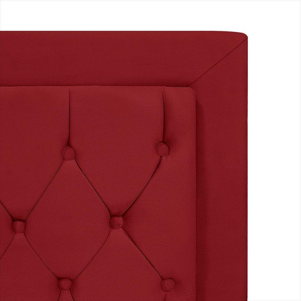 Cabeceira De Cama Box Casal 140 Cm Baronesa Cor:vermelho - 3