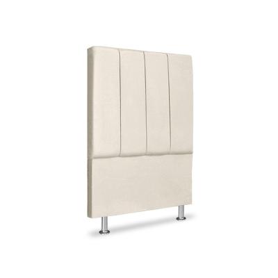 Cabeceira Estofada Cama Box Carla Linha Premium Cor:bege;tamanho:solteiro 90 Cm