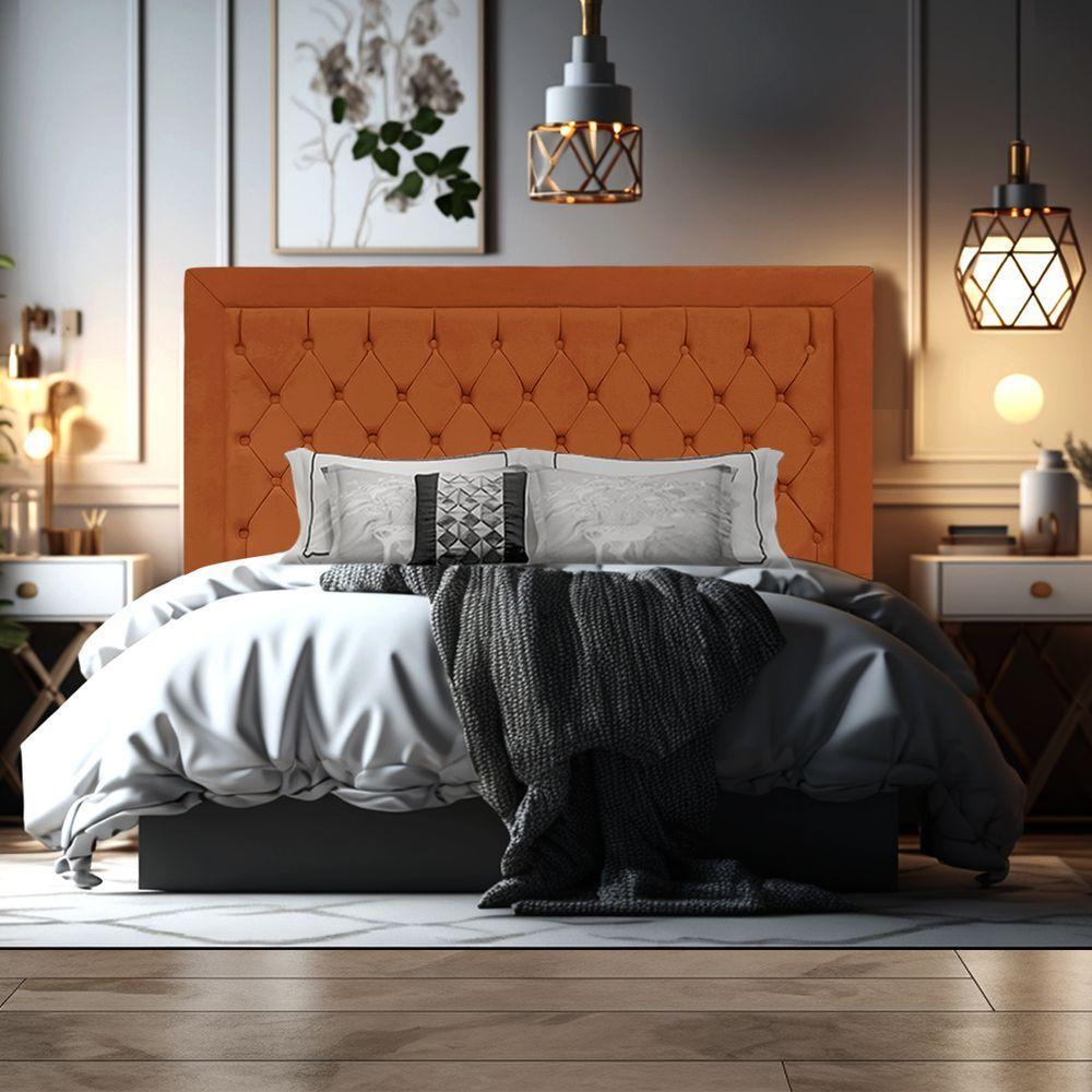 Cabeceira De Cama Box Queen 160 Cm Baronesa - Veludo Terra Cota - 4