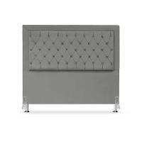 Cabeceira De Cama Box Casal 140 Cm Baronesa - Veludo Cinza Grafite - 2