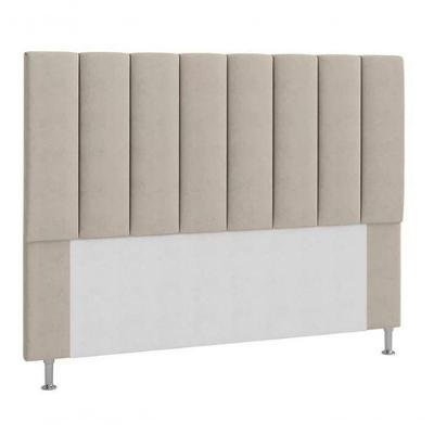 Cabeceira Estofada Cama Box Solteiro 90 Cm Carla - Bege