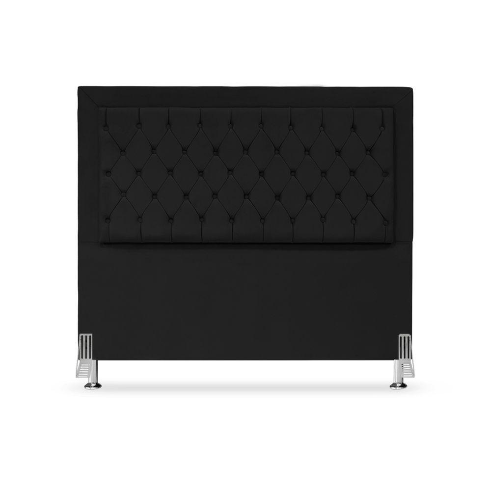 Cabeceira De Cama Box Casal 140 Cm Baronesa Cor:preto - 2