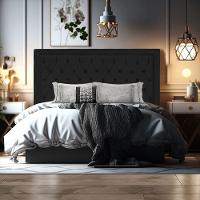 Cabeceira De Cama Box Casal 140 Cm Baronesa Cor:preto - 7