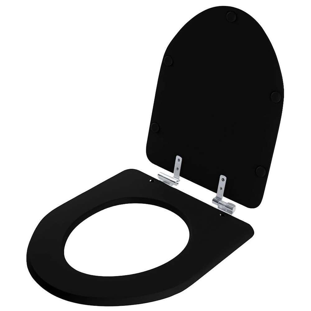 Tampa De Vaso Poliester Com Amortecedor Gunna Preto Para Bacia Eternit - 2