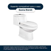 Tampa De Vaso Poliester Com Amortecedor Gunna Preto Para Bacia Eternit