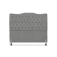 Cabeceira De Cama Box Queen 160cm Dunas - Veludo Cinza Grafite - 2
