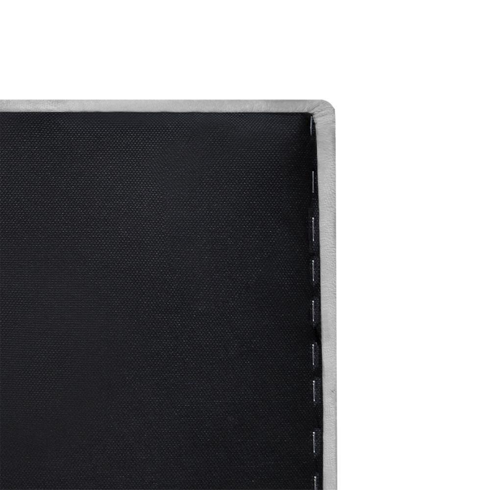 Cabeceira Estofada Cama Box Casal 140 Cm Carla Premium - Veludo Cinza - 5