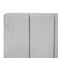 Cabeceira Estofada Cama Box Casal 140 Cm Carla Premium - Veludo Cinza - 7