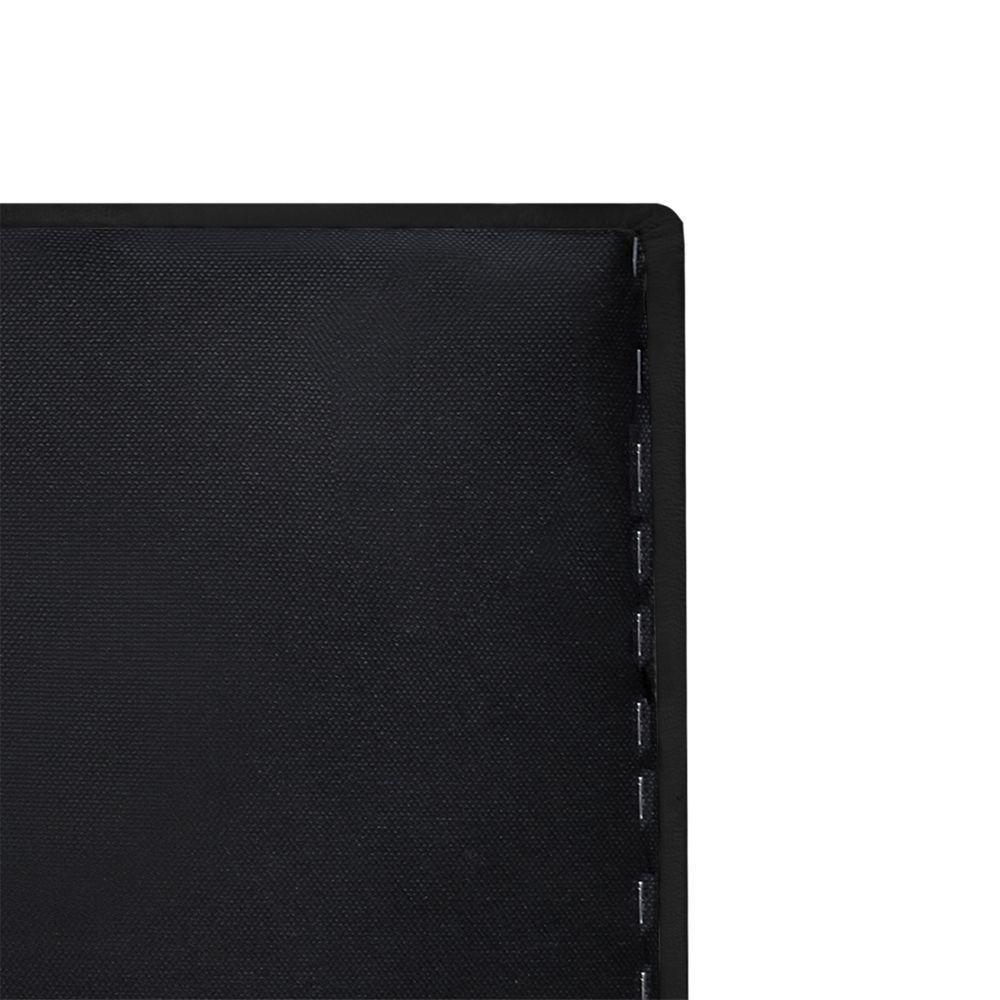 Cabeceira Estofada Cama Box Casal 140 Cm Carla Premium - Veludo Preto - 6