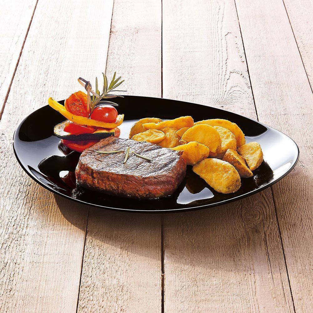 Luminarc Friend'S Time Prato Steak 3X30X26Cm Vidro Temperado Preto - 3