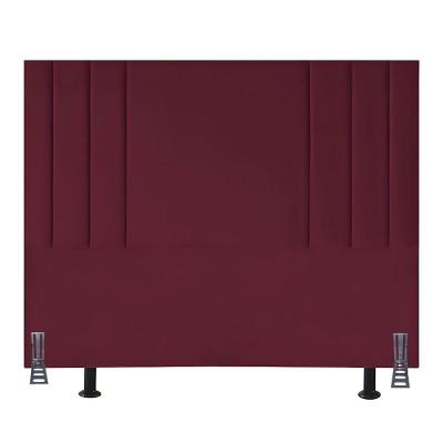 Cabeceira 195 Cm Suede Moderna King Clássica Cama Box Frame Cor:bordo