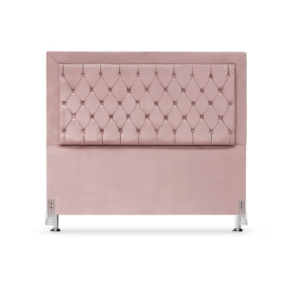 Cabeceira De Cama Box Casal 140 Cm Baronesa Cor:rose - 2