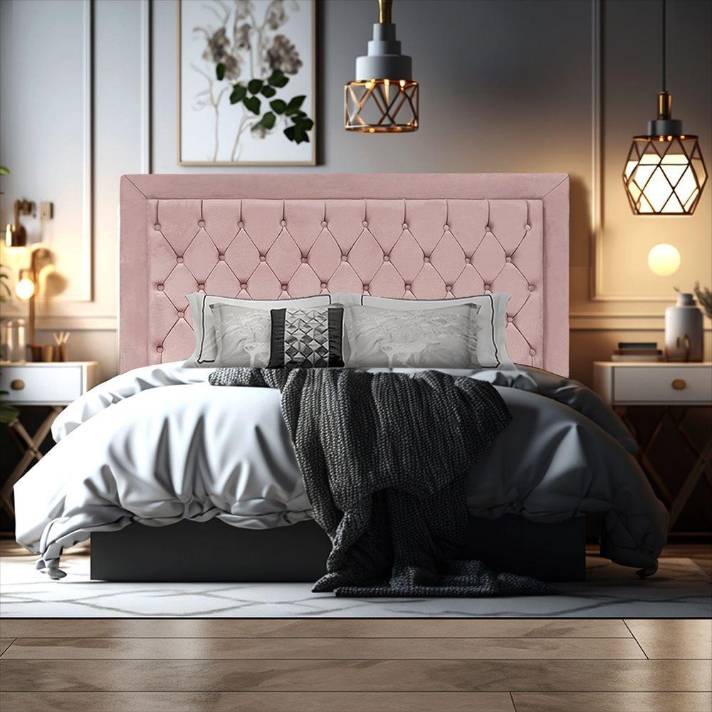 Cabeceira De Cama Box Casal 140 Cm Baronesa Cor:rose - 7