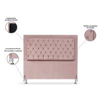 Cabeceira De Cama Box Casal 140 Cm Baronesa Cor:rose - 3
