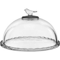 Queijeira Redonda Home&co Com Tampa Vidro 12x19x19cm - 1