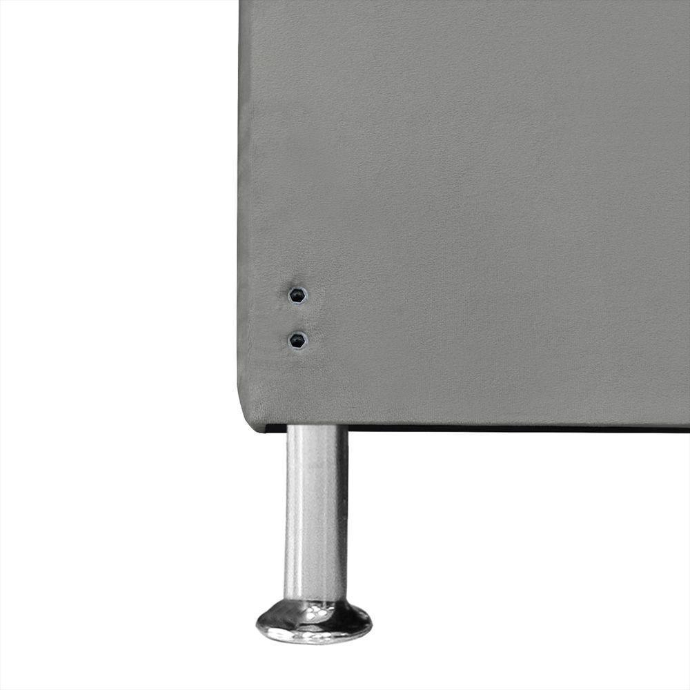 Cabeceira De Cama Box Casal 140 Cm Baronesa Cor:cinza Grafite - 7