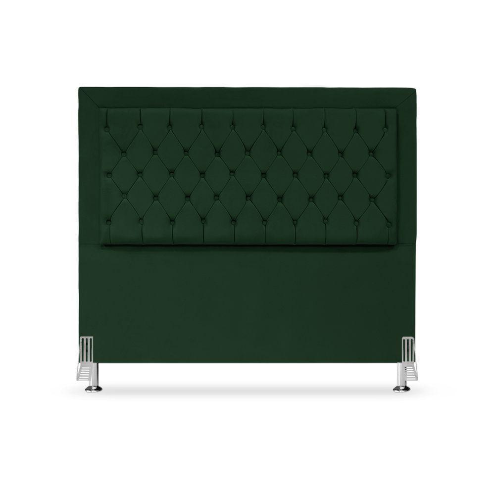 Cabeceira De Cama Box Queen 160 Cm Baronesa - Veludo Verde - 2