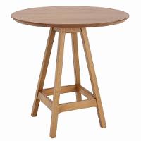 Mesa Bistrô Redonda Amores Nacional Móveis 80cm (larg) Base E Tampo Em Madeira Cor Amêndoa - 1