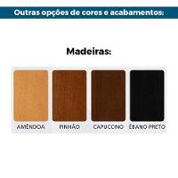 Mesa Bistrô Redonda Amores Nacional Móveis 80cm (larg) Base E Tampo Em Madeira Cor Amêndoa - 4