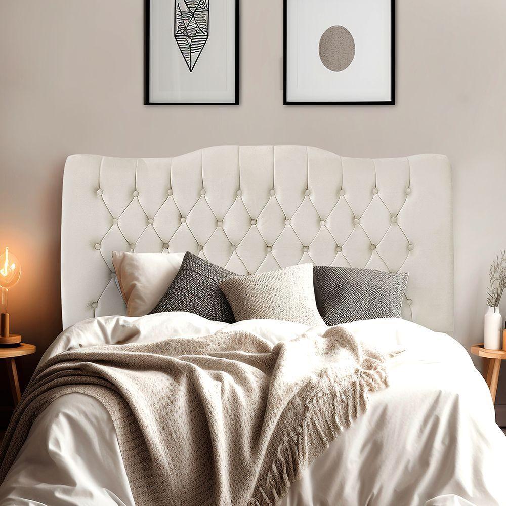 Cabeceira De Cama Box Queen 160 Cm Dunas bege Claro - 3