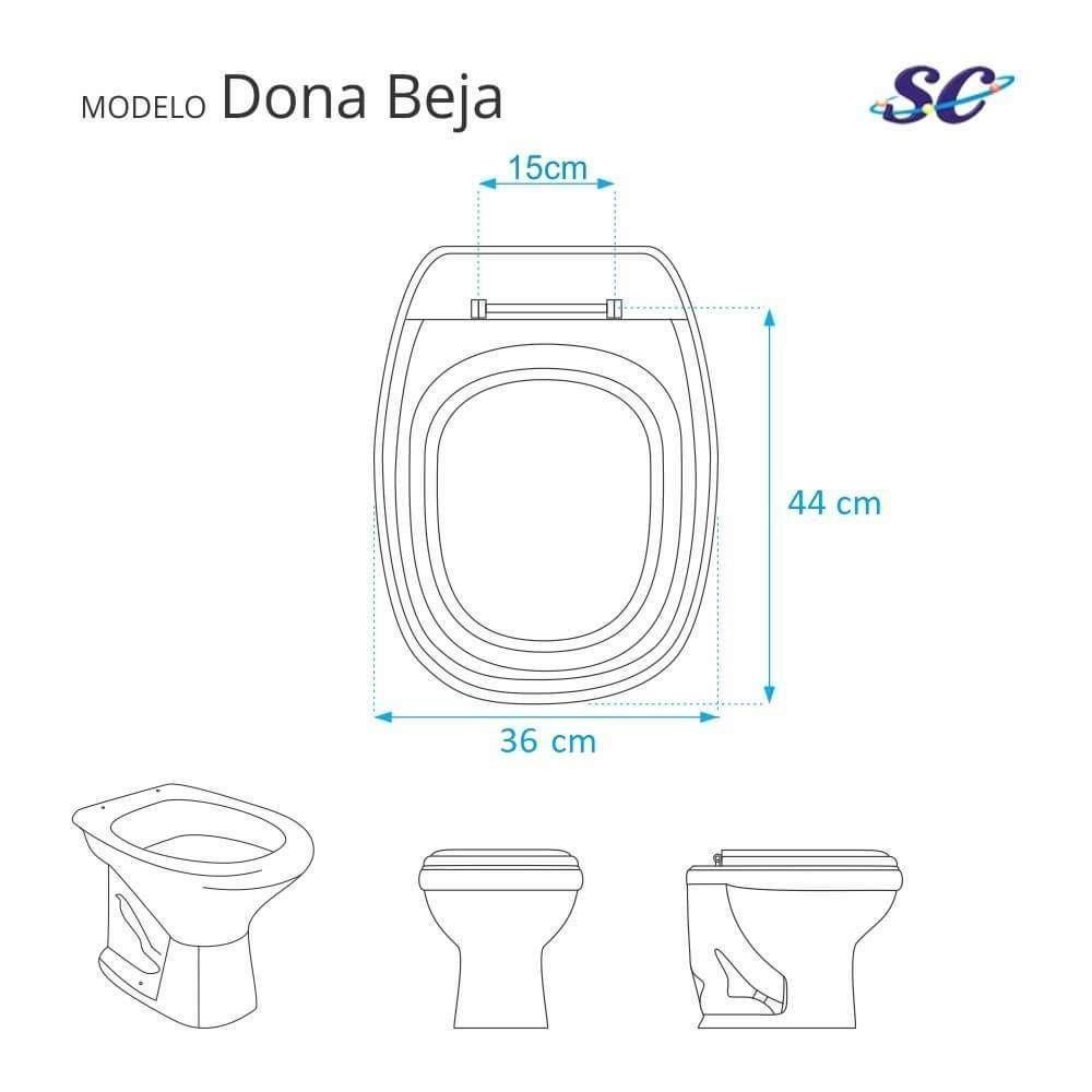 Tampa De Vaso Decorado Borboleta Dona Beja Para Bacia Santa Clara - 3