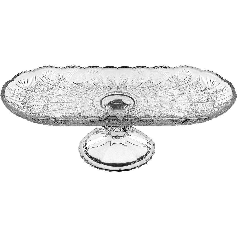 Suporte Oval Para Bolo Com Pé Eco Crystal Home & Co - 1