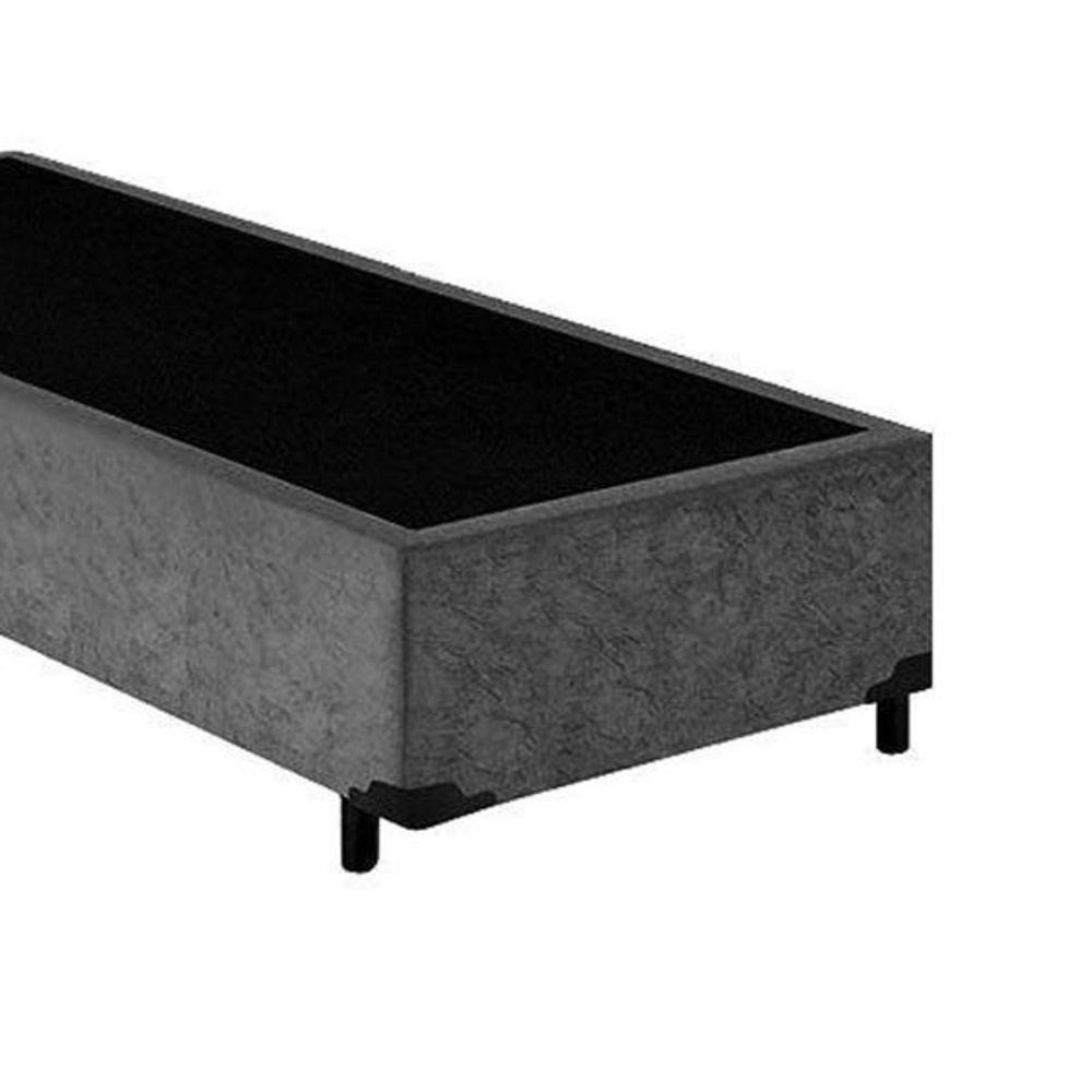 Cama Box Solteiro 88 - Bello Box - Suede Cinza 40x88x188 - 3