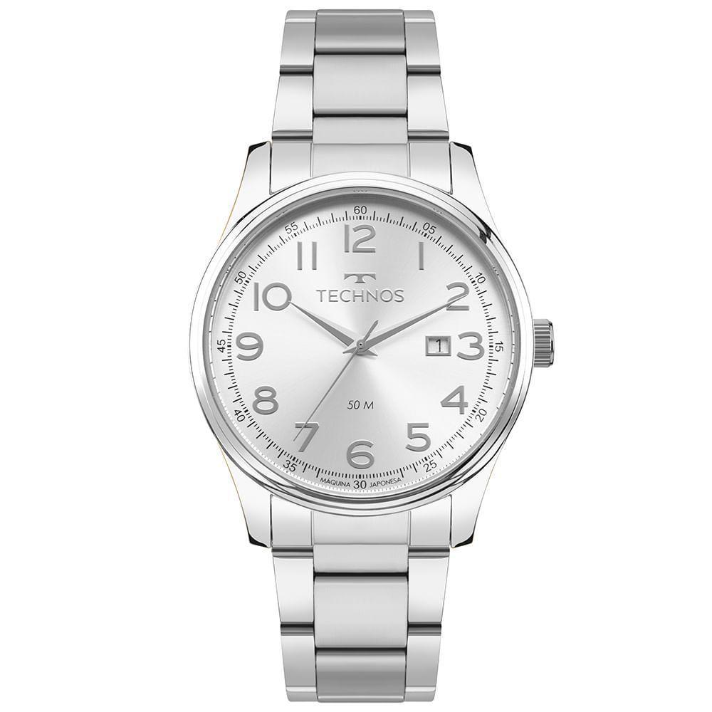Relógio Technos Masculino Steel Prata - 2115uch-1k - 1