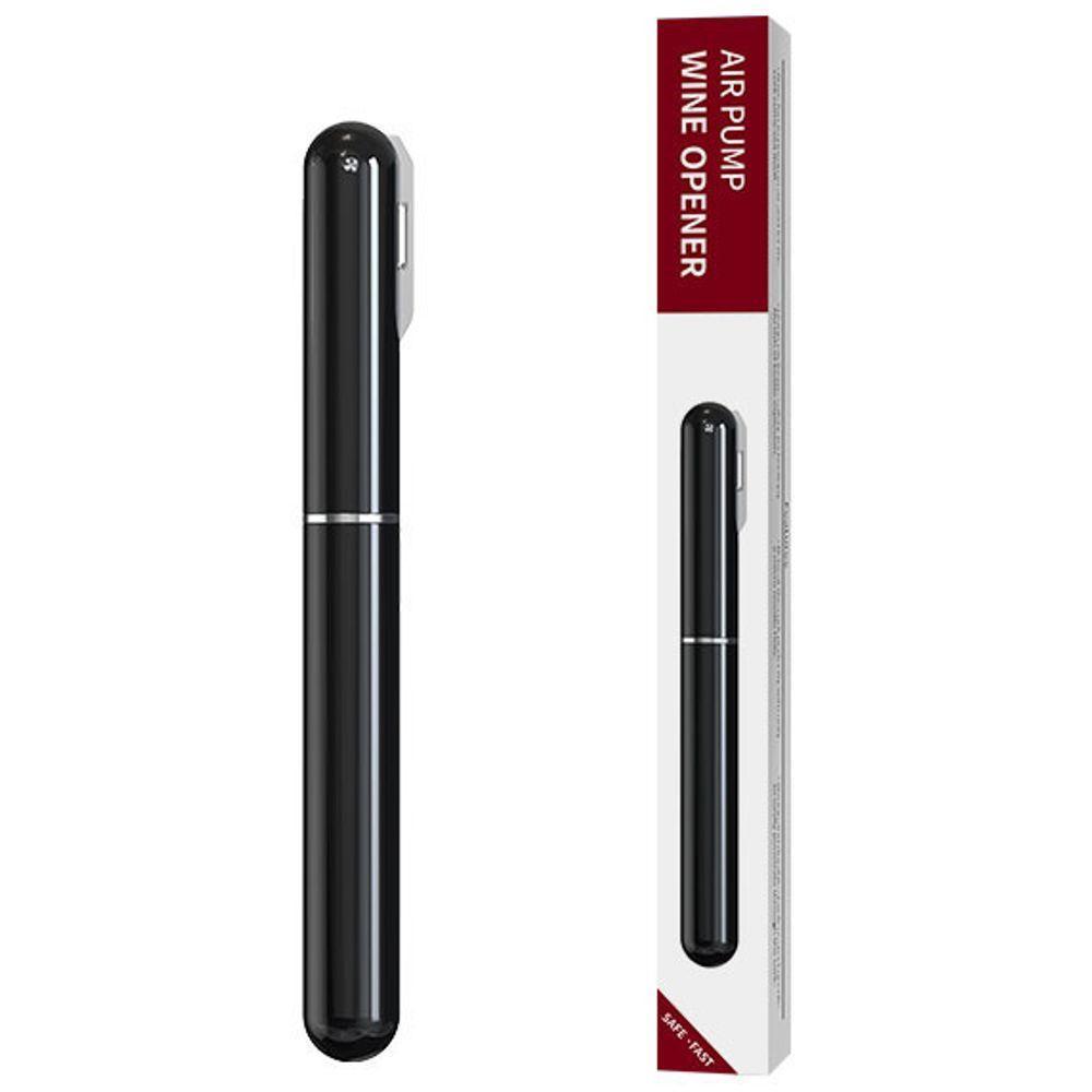 Saca Rolha Abridor Vinho Plástico Preto Pressão De Bombar Ar - 1