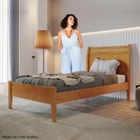 Cama Solteiro 90cm Esmeralda Amendoa Mel Josandro