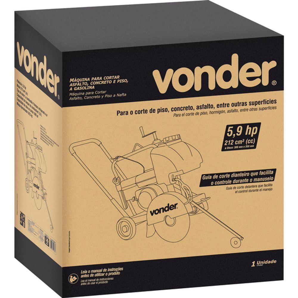 Cortadora De Asfalto Concreto-piso 7hp Gasolina 4t Vonder - 4