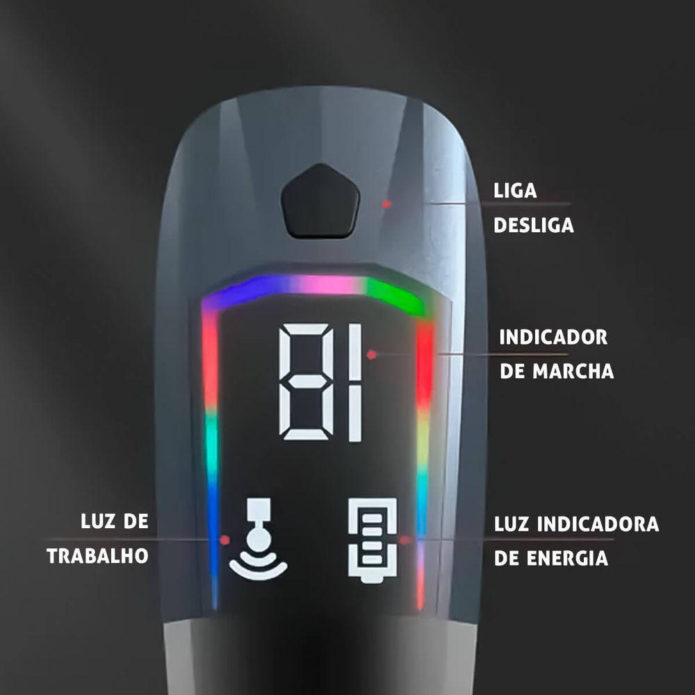 Massageador Silencioso Com Velocidade Ajustável 2400-3300rpm E 4 Pontas - 8