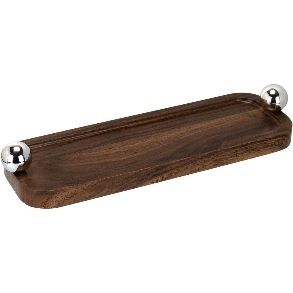 Andeja Retangular Home&co Esfera Plástico Mdf 2x10x30 Marrom - 1