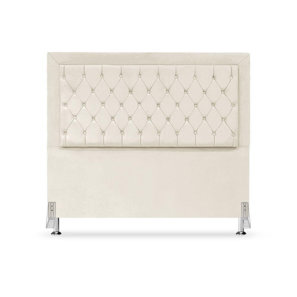 Cabeceira De Cama Box Casal 140 Cm Baronesa Cor:bege Claro - 2