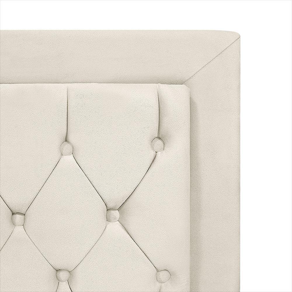 Cabeceira De Cama Box Casal 140 Cm Baronesa Cor:bege Claro - 4