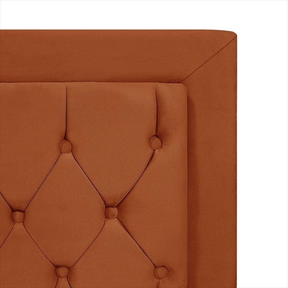 Cabeceira De Cama Box Casal 140 Cm Baronesa Cor:terra Cota - 4