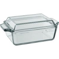 Assadeira Retangular Com Tampa Vidro Temperado 1l 9x23x14cm - 1