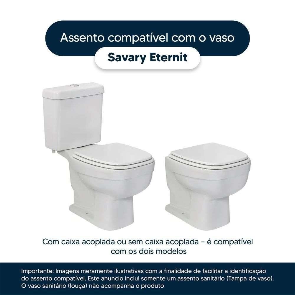 Assento Sanitario Decorado Borboleta Savary Para Vaso Eternit - 4