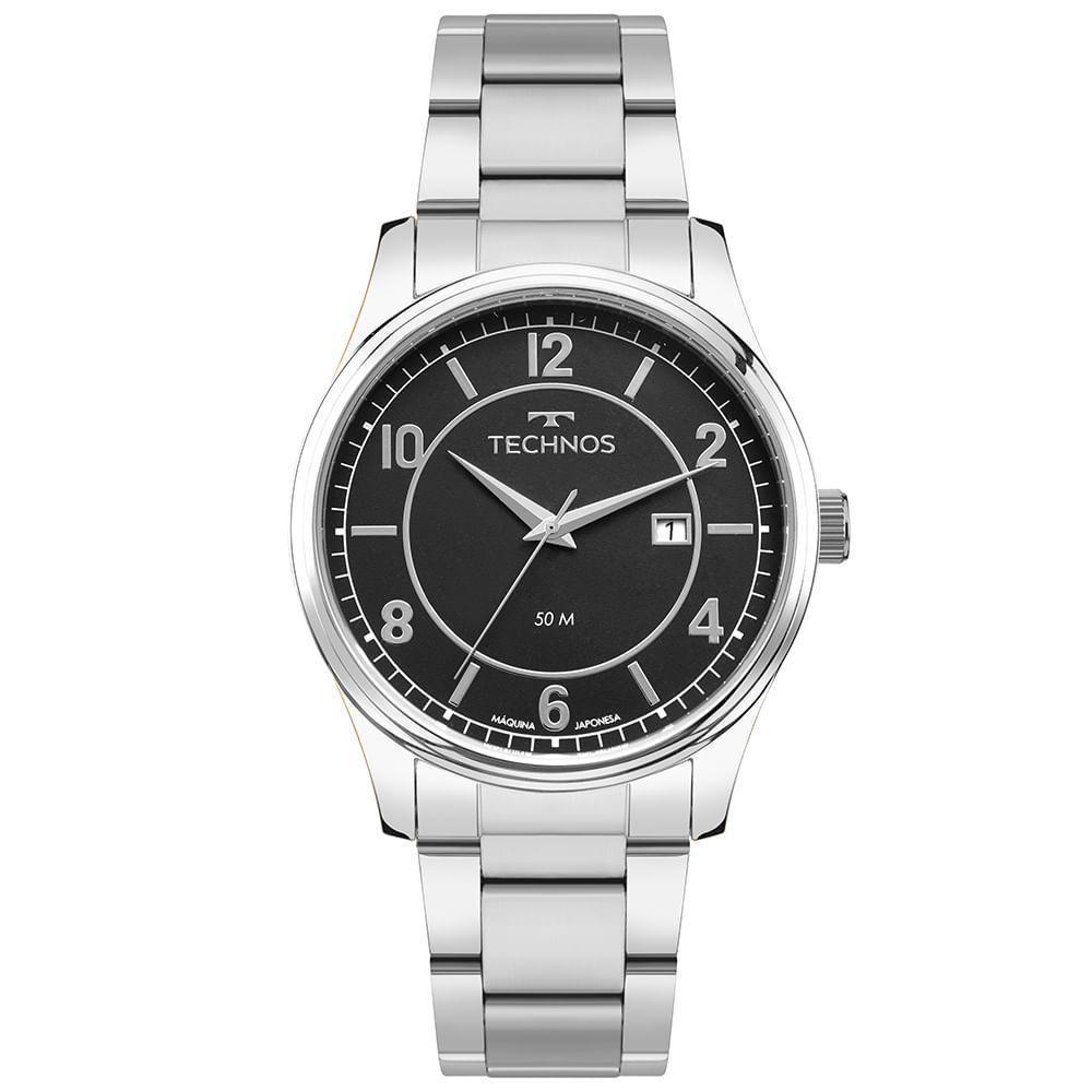 Relógio Technos Masculino Steel Prata - 2115ucj-1p - 1