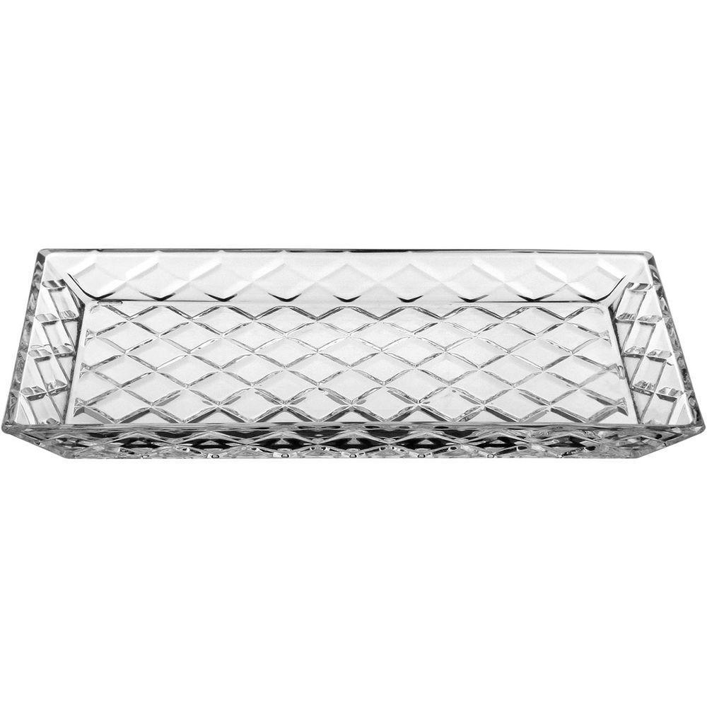 Prato Para Bolo Retangular Home&co Eco Crystal 3x32x17cm - 1