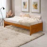 Cama Solteiro Gabrieli Mona Estrutura De Madeira Maciça Imbuia - 1