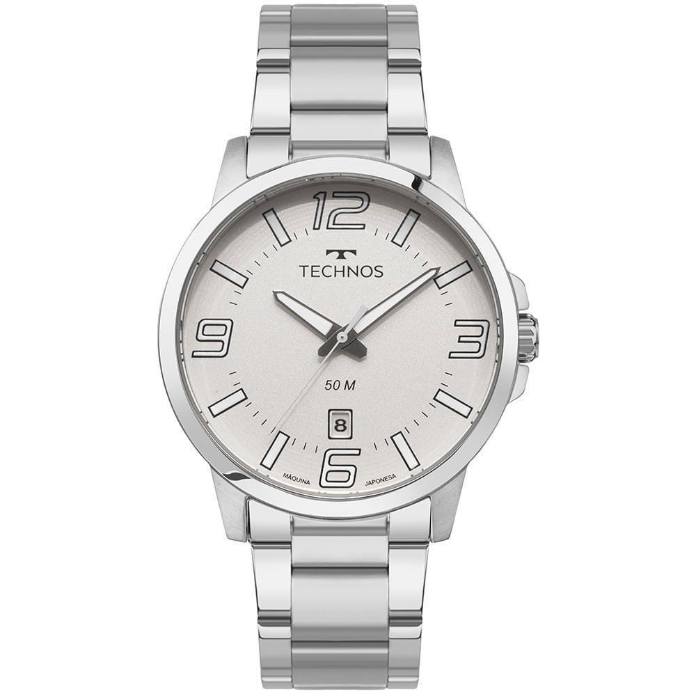 Relógio Technos Masculino Racer Basico Prata - 2315lba-1b - 1