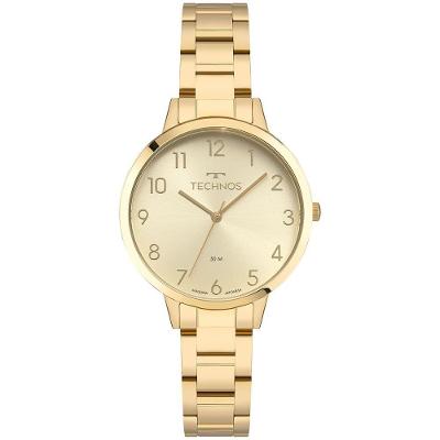 Relógio Feminino 2035NDM-1X Analógico Pulseira de Aço Inox Dourado Technos