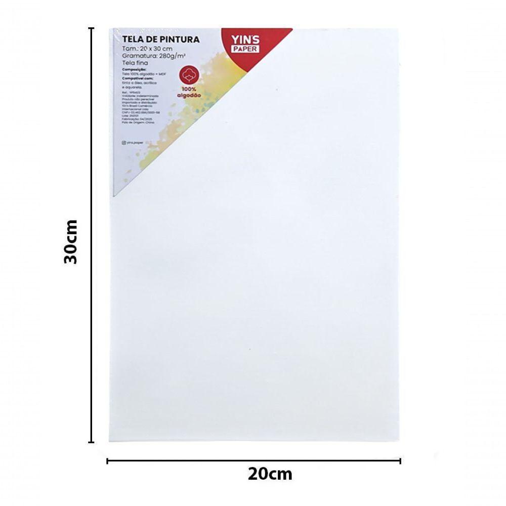 Kit 3 Telas De Pintura Fina 20x30 100% Algodão Pronta - 6