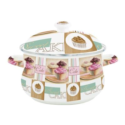 Caçarola Vintage Esmaltada 3,6l Com Tampa Cake - Elegância E Praticidade Para Sua Cozinha