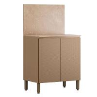 Balcão 2 Portas 80 Cm Art 6018 Com Tampo E Painel Vanilla - Kits Paraná - 1