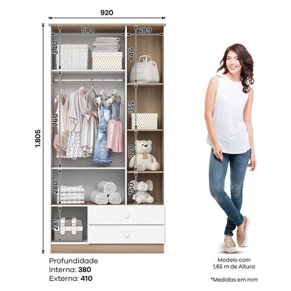 Berço Mini Cama E Guarda Roupa Magia Branco Jequitibá Hp - Henn - 6